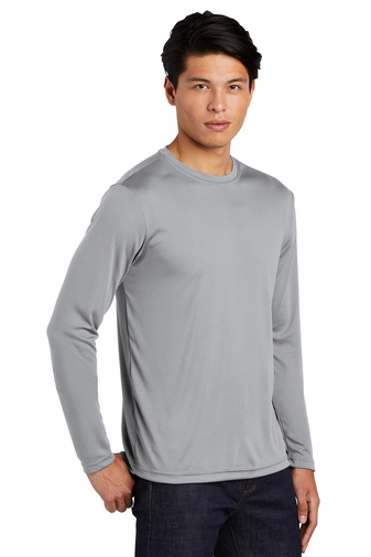 Unisex Long Sleeve PosiCharge Competitor Tee - Silver