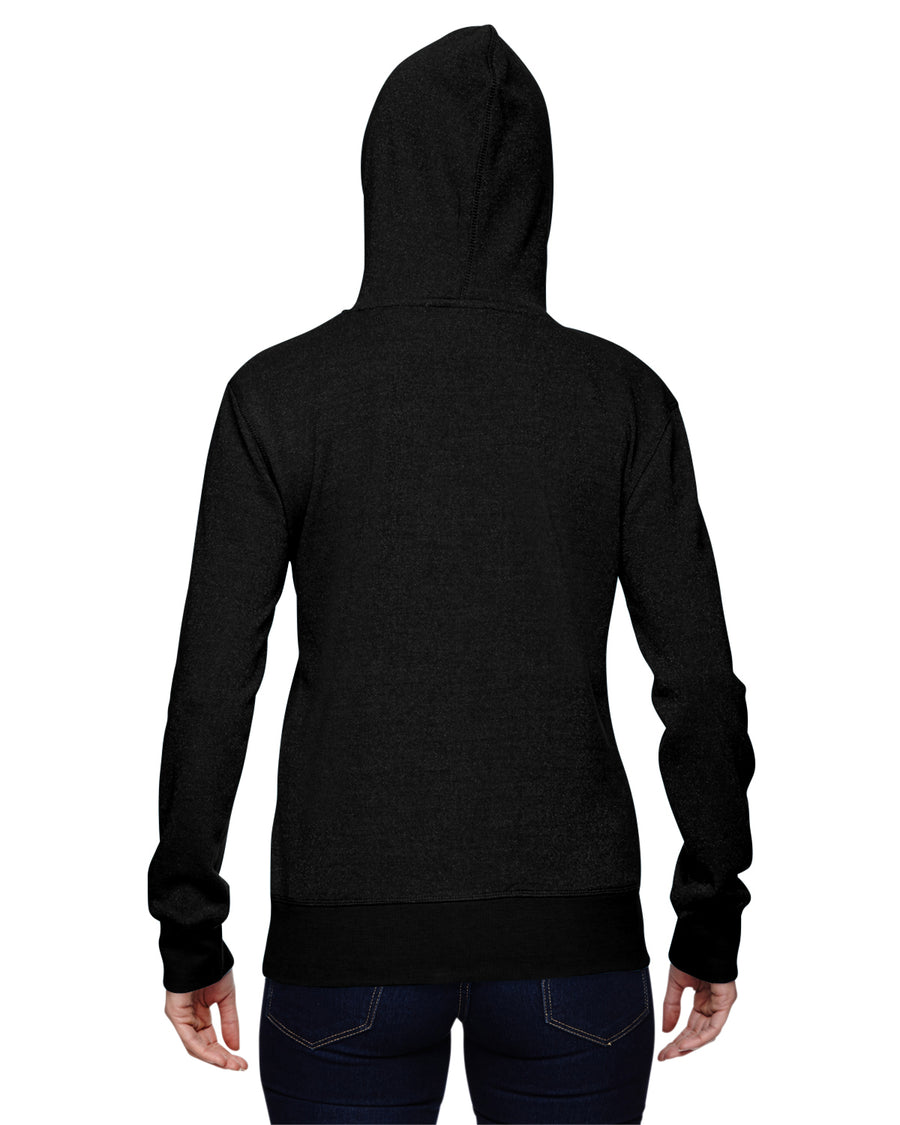 Women's Glitter French Terry Hoodie - Black