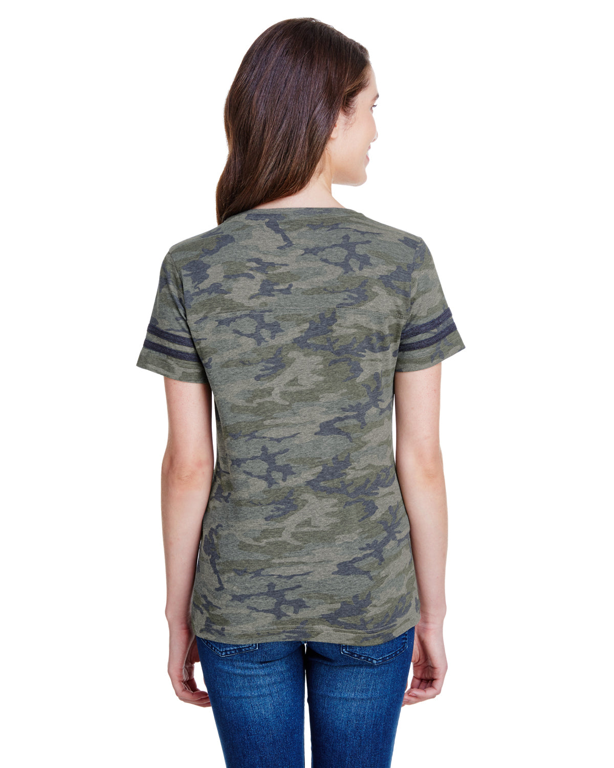 Women's Football T-Shirt - Vintage Camo / Bn Smoke