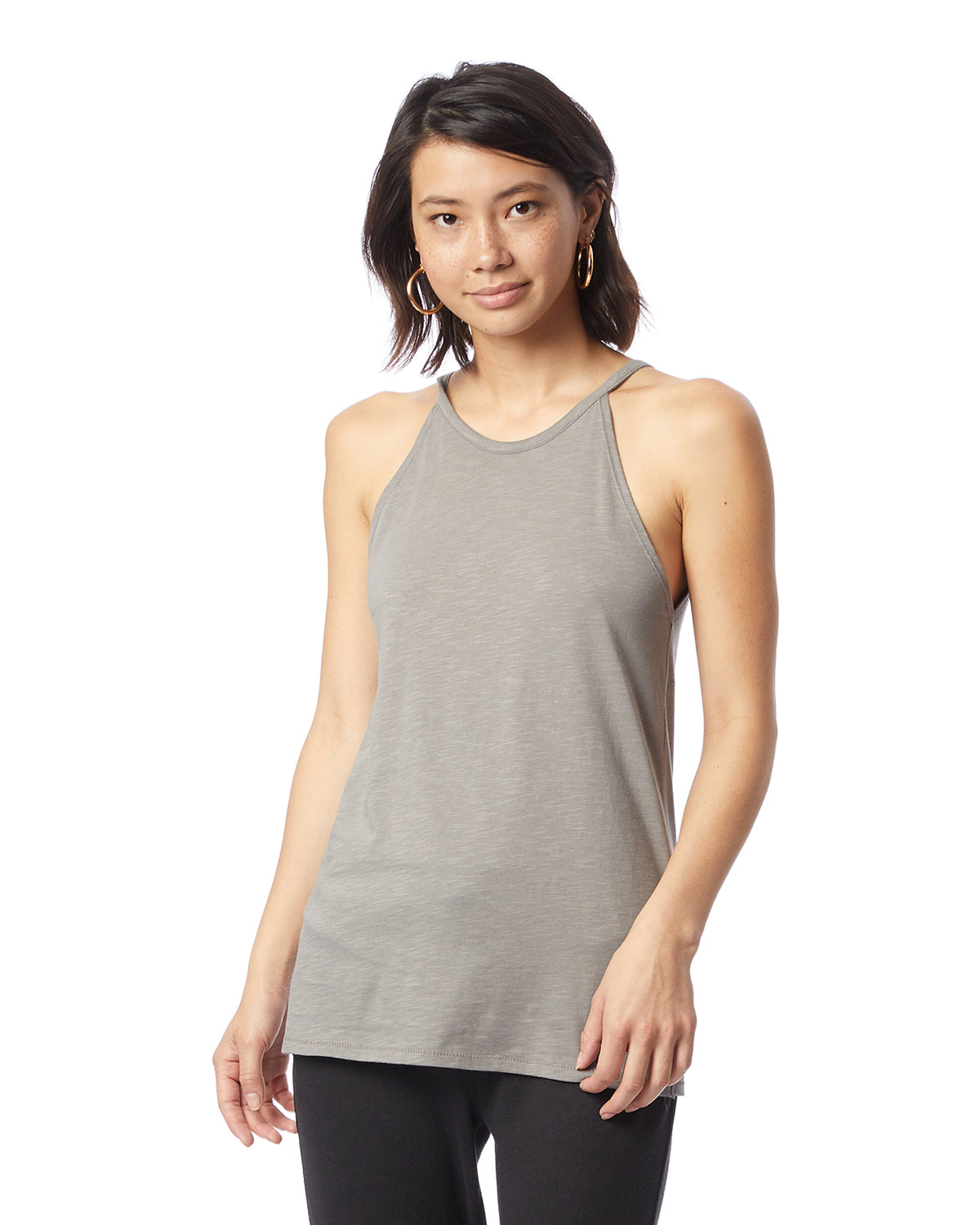 Women's Slub Sporty Tank - Elephant Gray