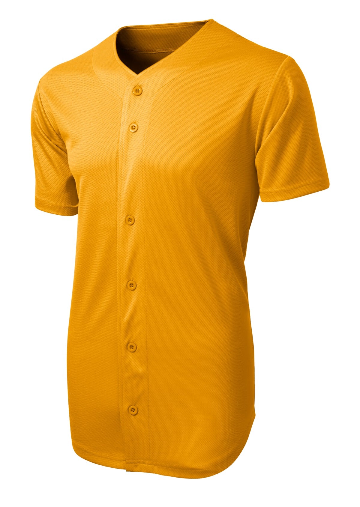 Unisex PosiCharge Tough Mesh Full-Button Jersey - Gold