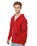 Unisex Fleece Zip Hoodie - Red