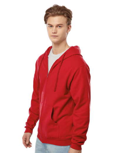 Unisex Fleece Zip Hoodie - Red