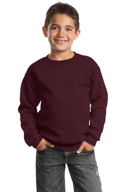 Youth Core Fleece Crewneck Sweatshirt - Maroon