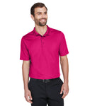 CrownLux Performance™ Men's Plaited Polo - Crown Raspberry