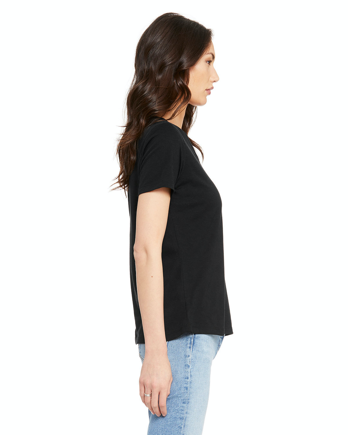 Women's Relaxed Jersey V-Neck T-Shirt - Solid Black Triblend