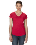Women's Triblend V-Neck T-Shirt - Heather Red