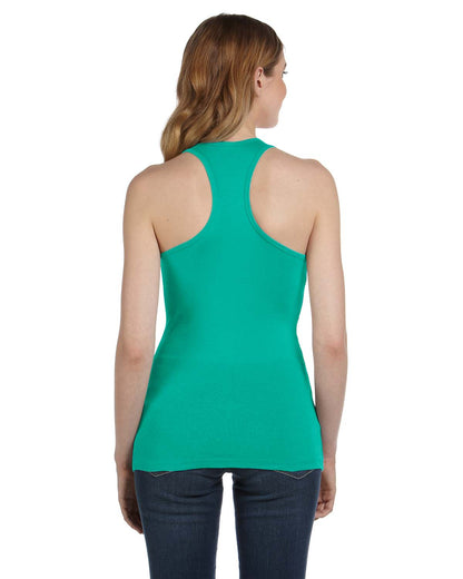 Women's Sheer Mini Rib Racerback Tank - Teal