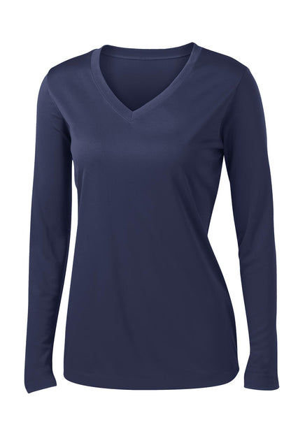 Women's Long Sleeve PosiCharge Competitor V-Neck Tee - True Navy