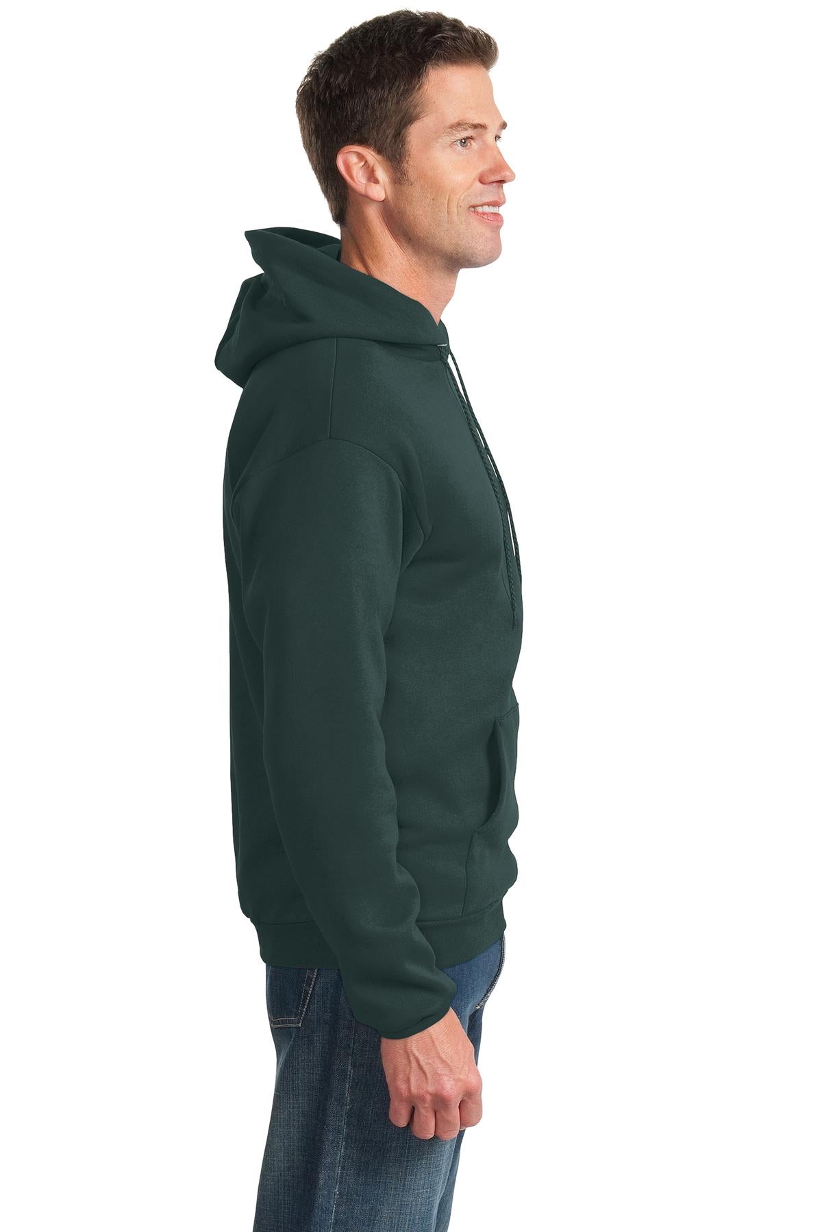 Unisex Essential Fleece Pullover Hoodie - Dark Green