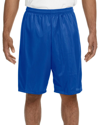 Unisex Nine Inch Inseam Mesh Short - Royal