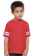 Rabbit Skins 3037 - Toddler Football T-Shirt - Vintage Red / Blend White