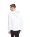 Unisex French Terry Zip Hoodie - White / Heather Gray