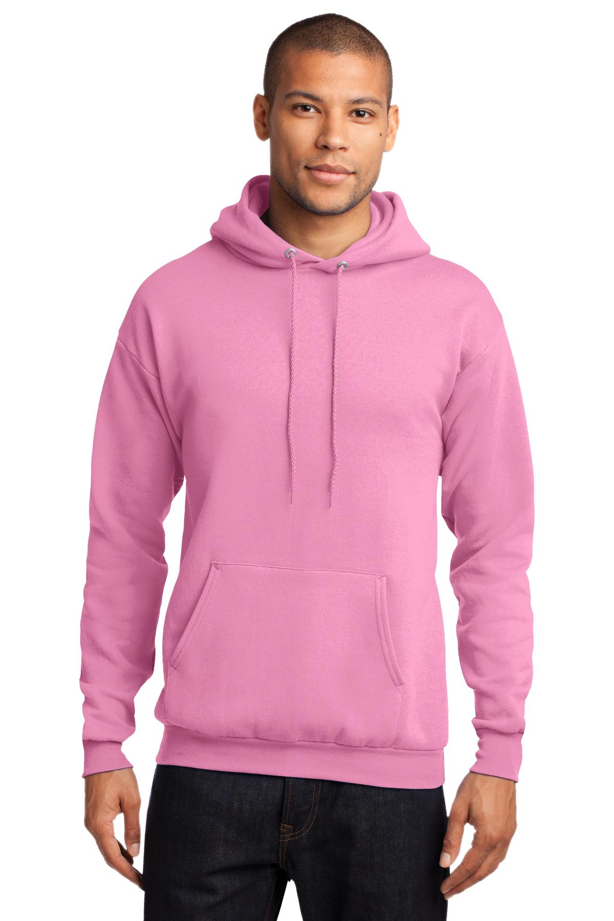 Unisex Core Fleece Pullover Hoodie - Candy Pink