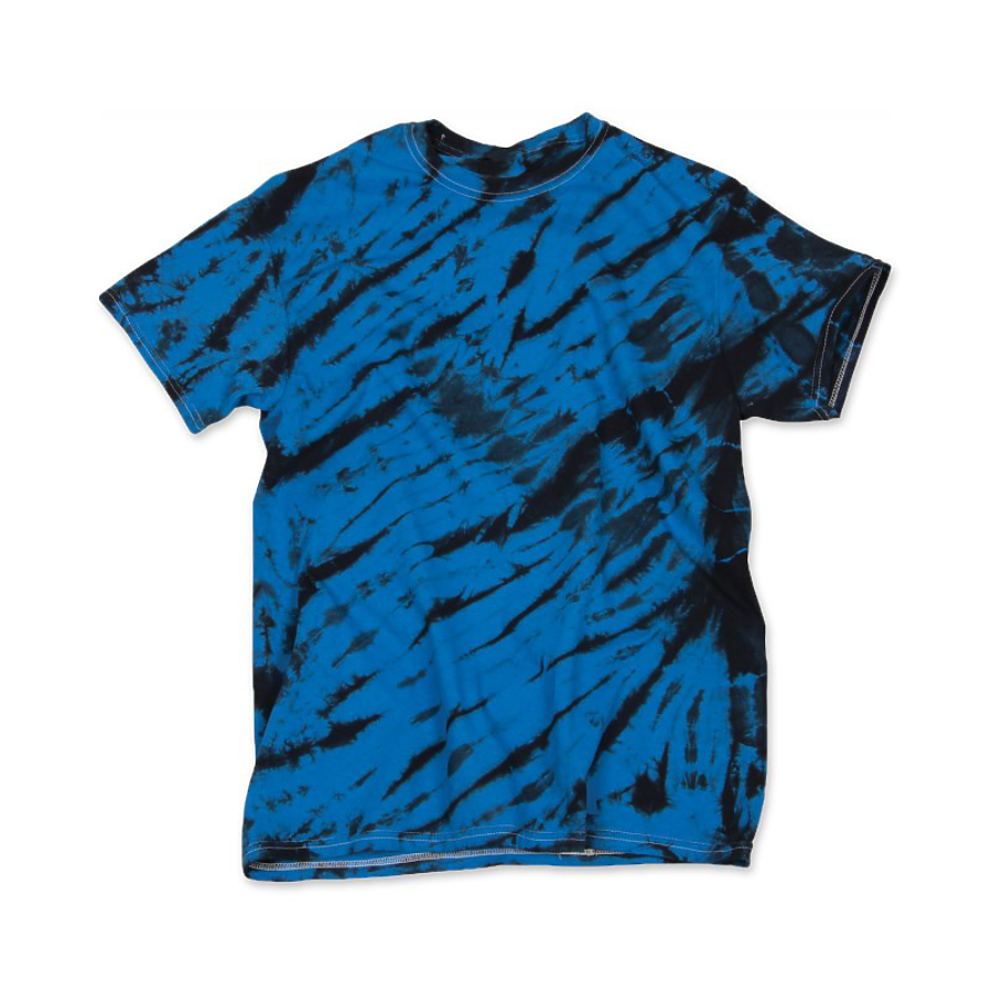Youth One Color Tiger Stripe T-Shirt - Black / Royal
