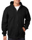 Bayside BA900 - Unisex 80% cotton/20% polyester Full-Zip Hoodie - Black