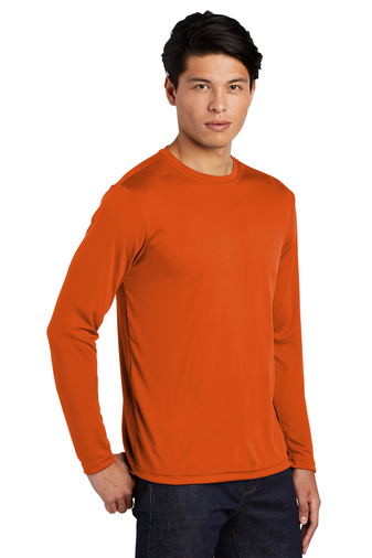 Unisex Long Sleeve PosiCharge Competitor Tee - Deep Orange