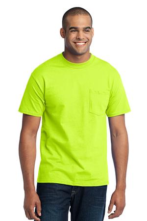 Unisex Core Blend Pocket Tee - Safety Green