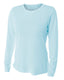 A4 NW3002 - Women's Long Sleeve Cooling Performance Crew Shirt - Pastel Blue
