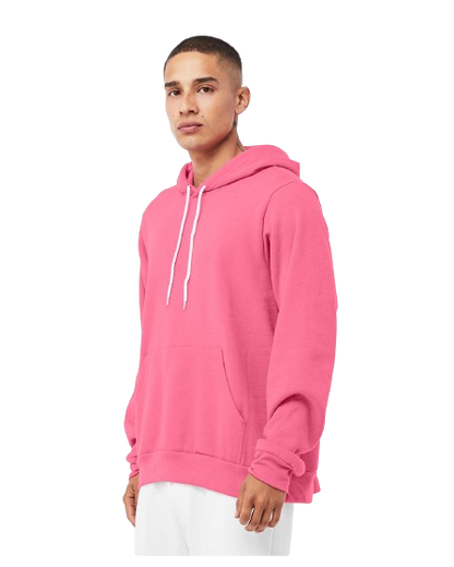 Unisex Sponge Fleece Pullover Hoodie - Heather Charity Pink