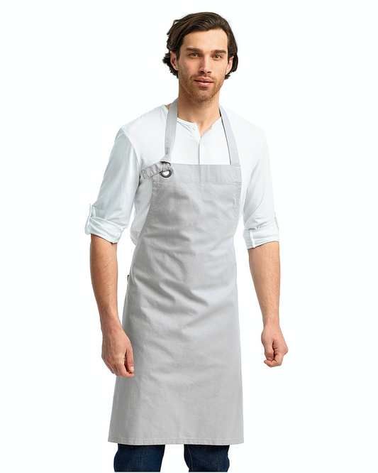 Unisex Calibre Heavy Cotton Canvas Bib Apron - Silver