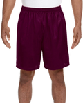 Unisex Seven Inch Inseam Mesh Short - Maroon