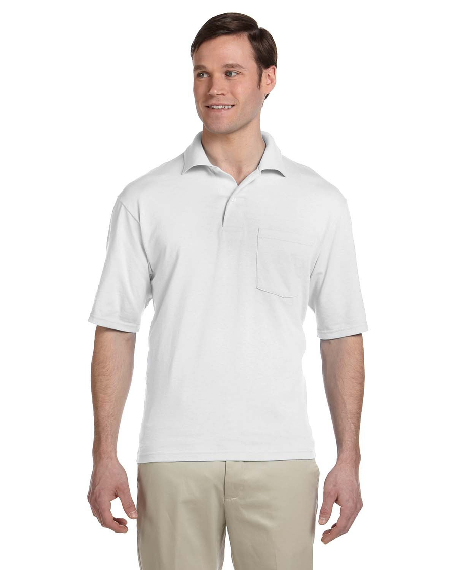 Unisex SpotShield��� Pocket Jersey Polo - White