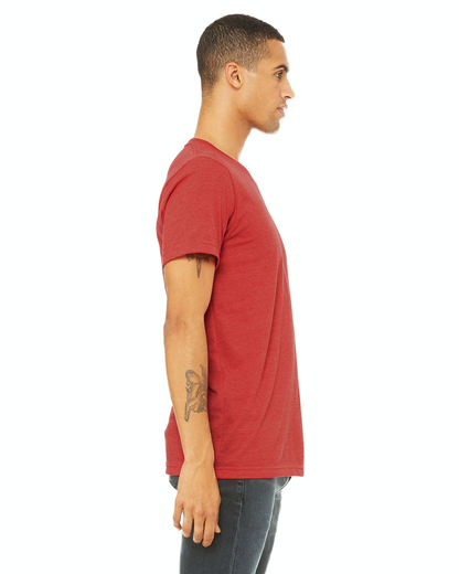 Unisex Jersey Short-Sleeve V-Neck T-Shirt - Heather Red