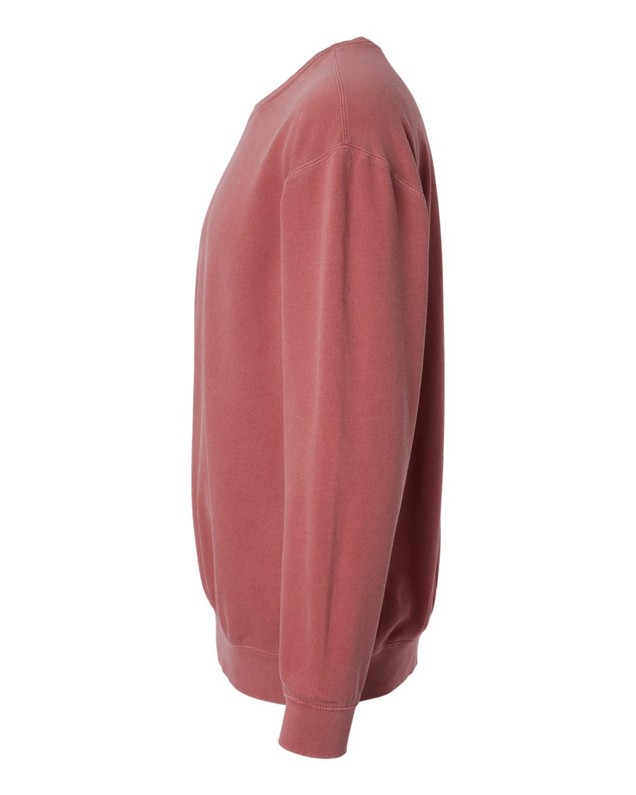 Unisex Lighweight Cotton Crewneck Sweatshirt - Crimson