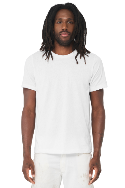 Unisex Heather CVC T-Shirt - Solid White Blend