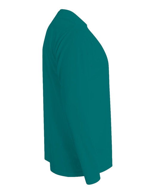 Youth Long Sleeve Cooling Performance Crew Shirt - Teal