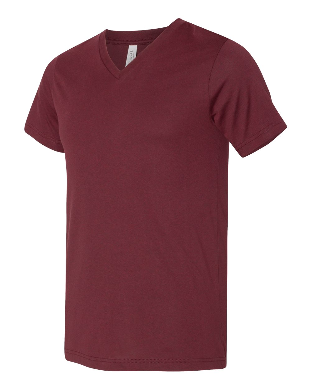 Unisex Jersey Short-Sleeve V-Neck T-Shirt - Heather Cardinal