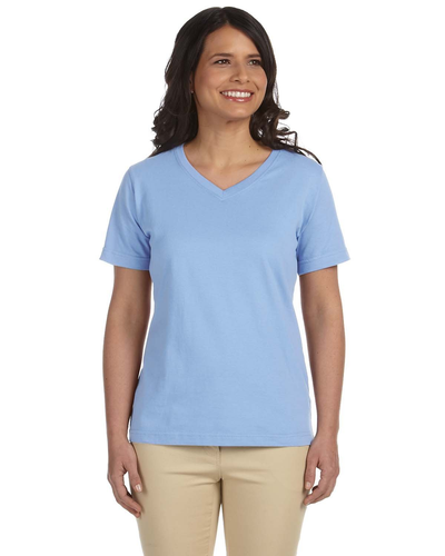 Women's Premium Jersey V-Neck T-Shirt - Light Blue