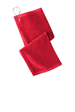 Grommeted Hemmed Towel - Red