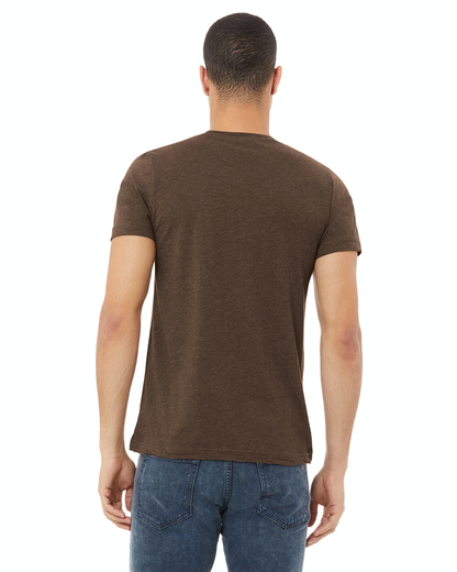 Unisex Jersey Short-Sleeve V-Neck T-Shirt - Heather Brown