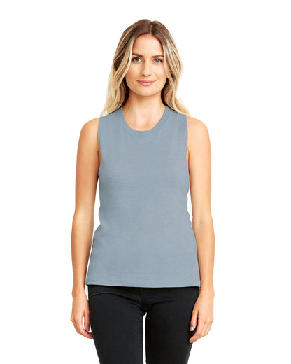 Women's Festival Muscle Tank - Stonewash Denim