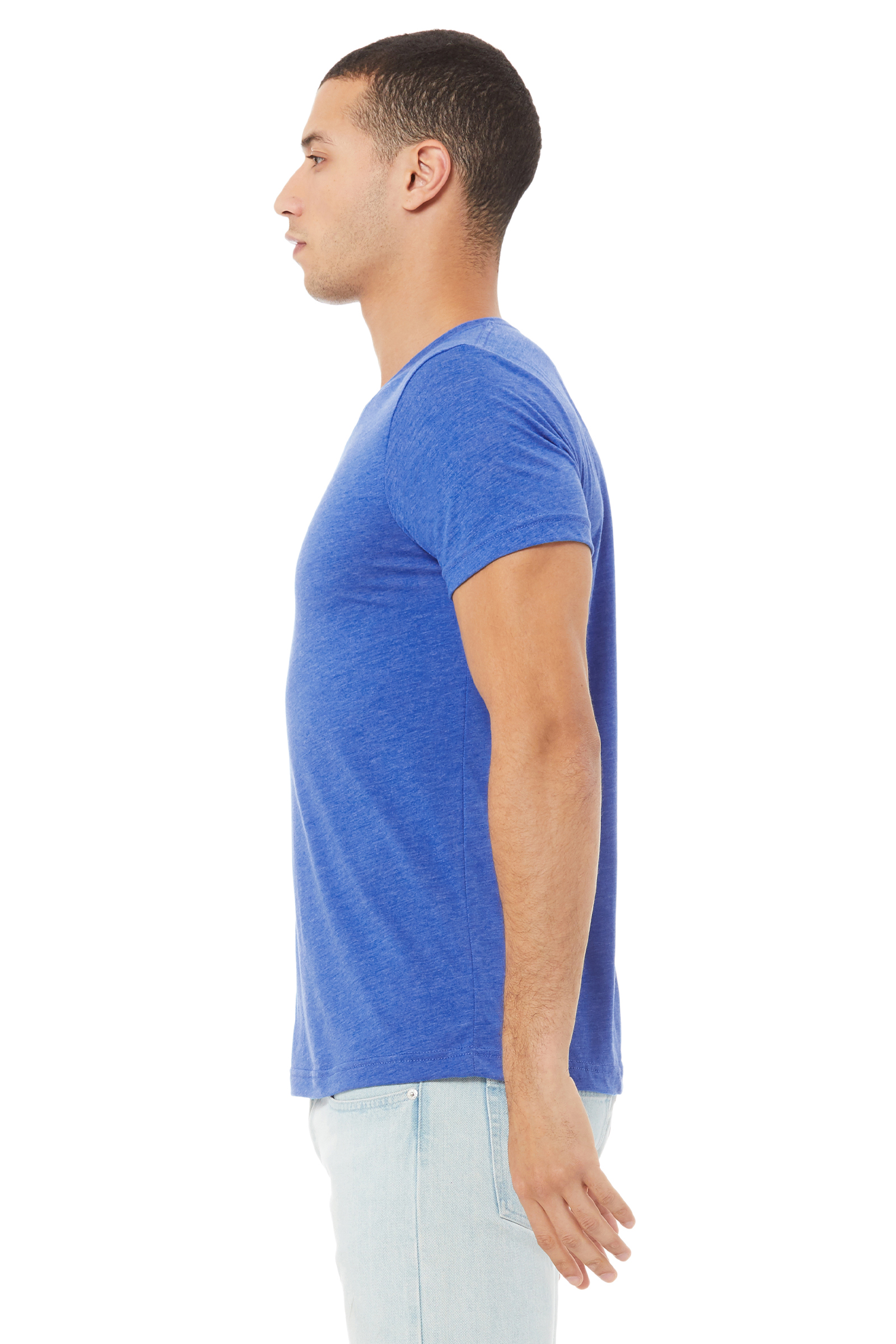 Unisex Triblend V-Neck T-Shirt - True Royal Triblend