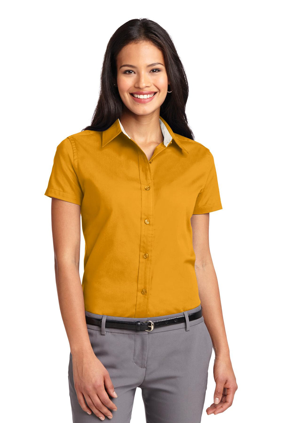 Women's Short Sleeve Easy Care Shirt - Athletic Gold