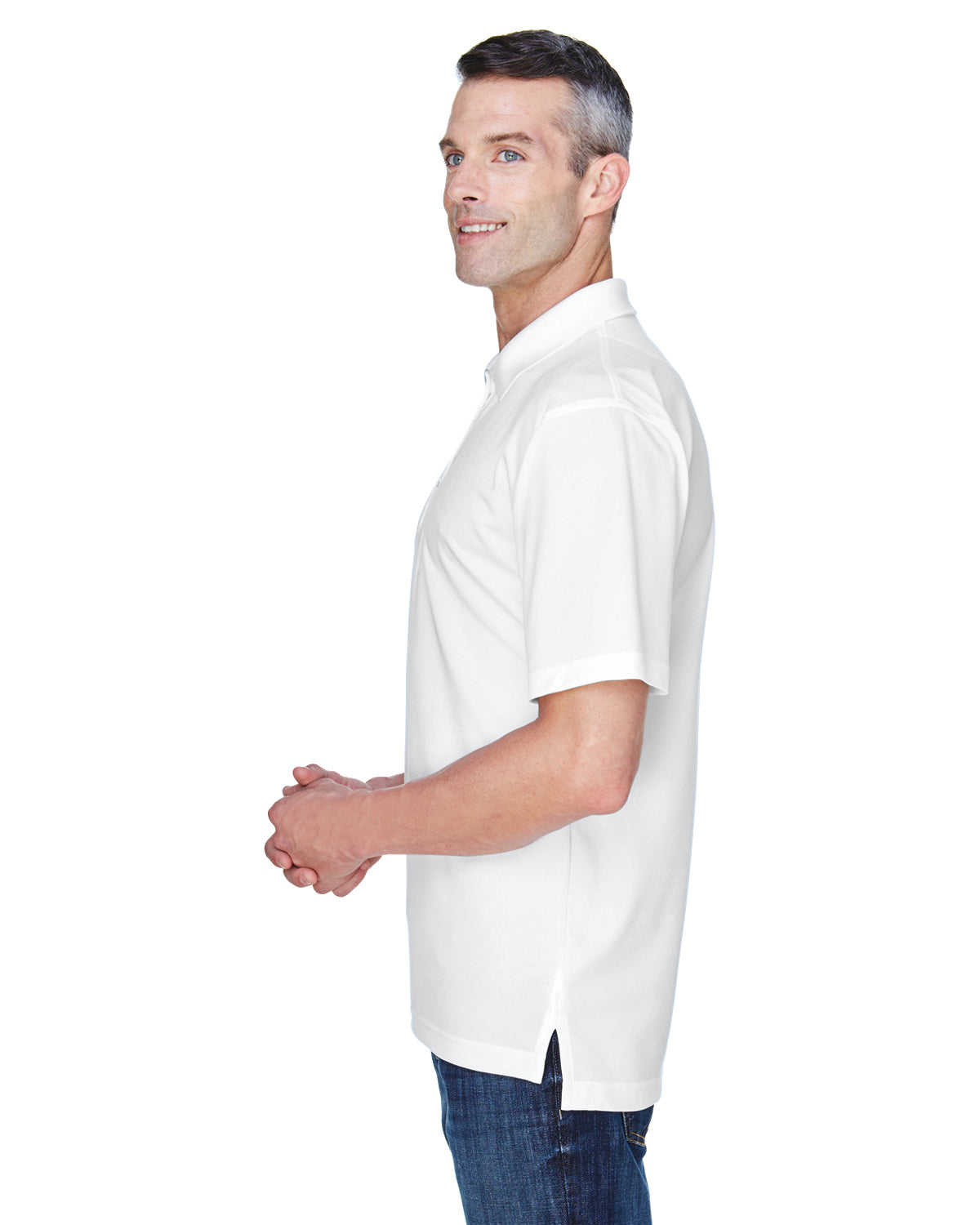 Men's Cool & Dry Stain-Release Performance Polo - White