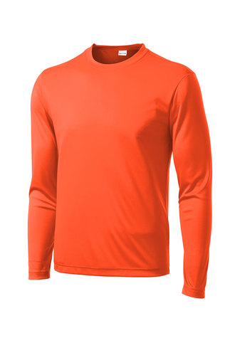Unisex Long Sleeve PosiCharge Competitor Tee - Neon Orange