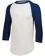 Augusta Sportswear AG4420 - Unisex 3/4-Sleeve Baseball Jersey - White / Navy