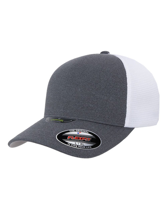 Flexfit Unipanel Cap - Melange Dark Grey/ White