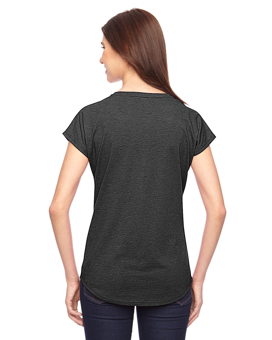 Women's Triblend V-Neck T-Shirt - Heather Dark Gray