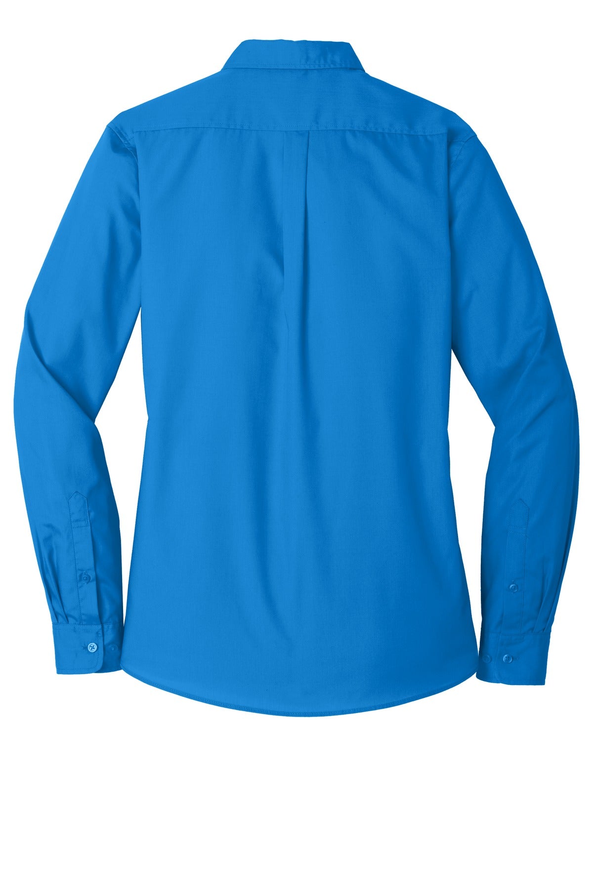 Women's Long Sleeve Carefree Poplin Shirt - Coastal Blue