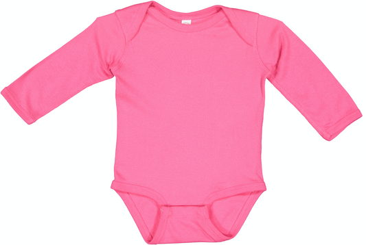 Infant Long-Sleeve Bodysuit - Hot Pink