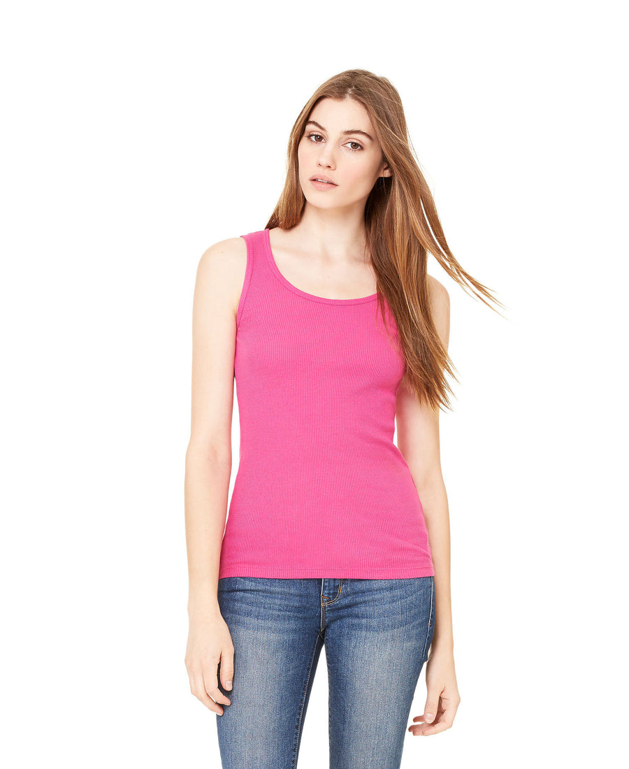 Women's 2x1 Rib Tank - Berry