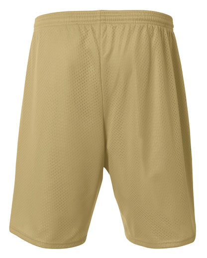 Unisex Nine Inch Inseam Mesh Short - Vegas Gold