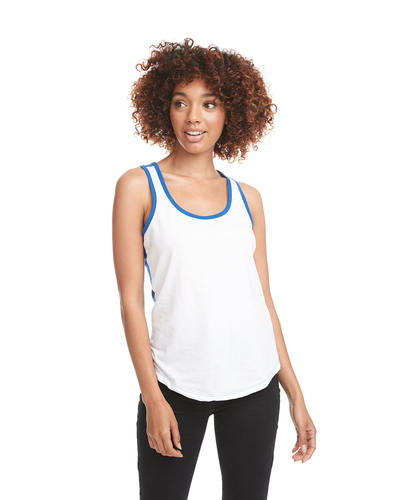 Women's Ideal Colorblock Racerback Tank - White / Royal