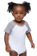 Infant Baseball Bodysuit - White / Vintage Heather