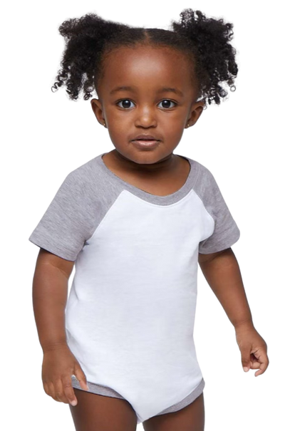 Infant Baseball Bodysuit - White / Vintage Heather